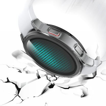 For Samsung Galaxy Watch4 44mm Anti-Scratch Matte PC Case with Tempered Glass Screen Protector Anti-Drop Smart Watch Cover