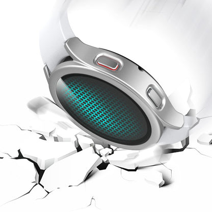 For Samsung Galaxy Watch4 44mm Anti-Scratch Matte PC Case with Tempered Glass Screen Protector Anti-Drop Smart Watch Cover