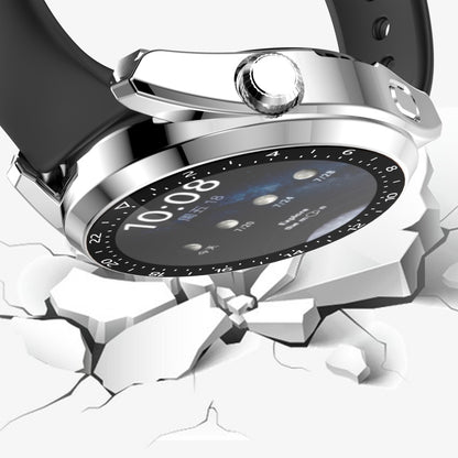 For Huawei Watch 3 Pro Electroplating PC Case + Tempered Glass Screen Protector Scratch Resistant Smart Watch Cover with Dial Plate