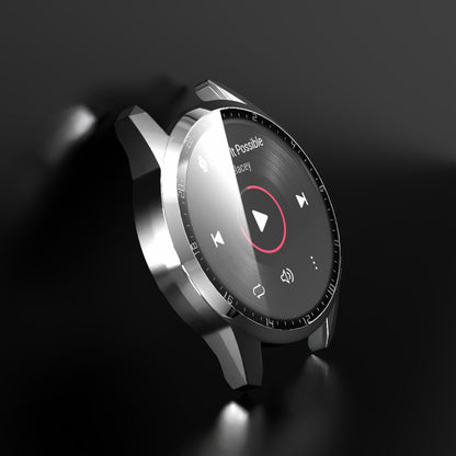 For Huawei Watch GT 2 46mm Stylish Electroplating PC Watch Cover Case with Tempered Glass Screen Protector with Dial Plate
