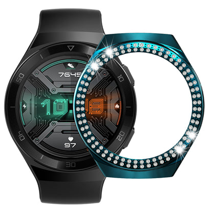 For Huawei Watch GT 2e Two Row Rhinestones Decor PC Watch Protective Case Half Cover