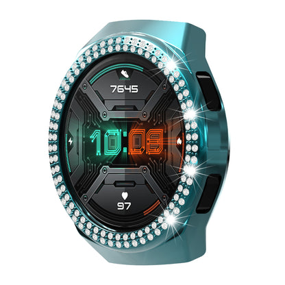 For Huawei Watch GT 2e Two Row Rhinestones Decor PC Watch Protective Case Half Cover