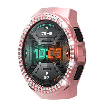 For Huawei Watch GT 2e Two Row Rhinestones Decor PC Watch Protective Case Half Cover