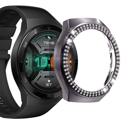 For Huawei Watch GT 2e Two Row Rhinestones Decor PC Watch Protective Case Half Cover
