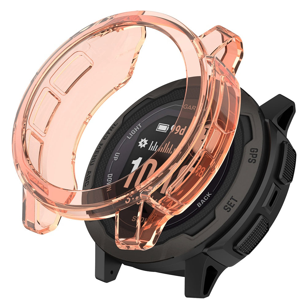 For Garmin Instinct 2 Transparent Soft TPU Protective Case Anti-drop Watch Cover
