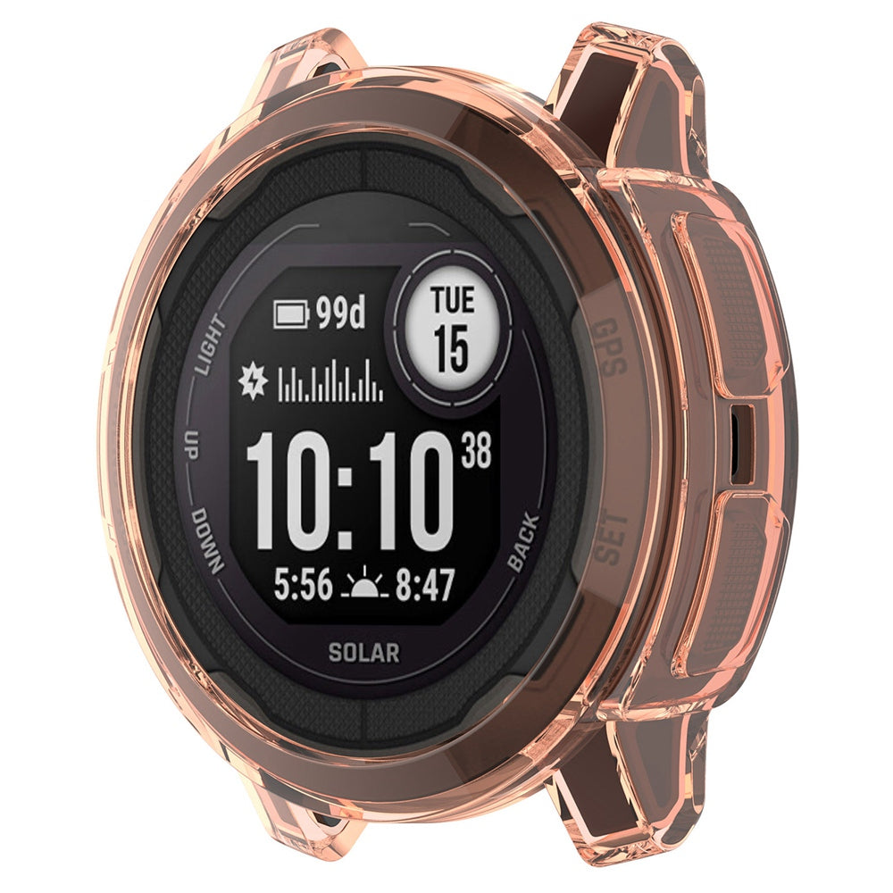 For Garmin Instinct 2 Transparent Soft TPU Protective Case Anti-drop Watch Cover