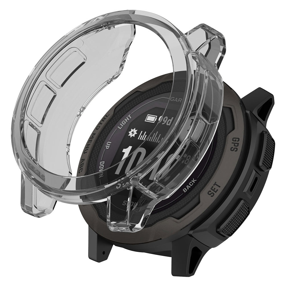For Garmin Instinct 2 Transparent Soft TPU Protective Case Anti-drop Watch Cover