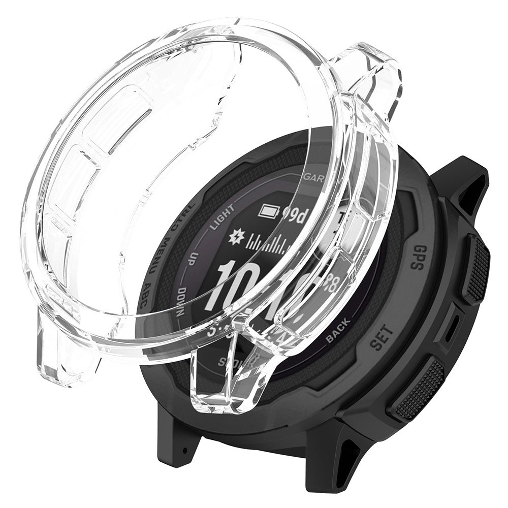 For Garmin Instinct 2 Transparent Soft TPU Protective Case Anti-drop Watch Cover