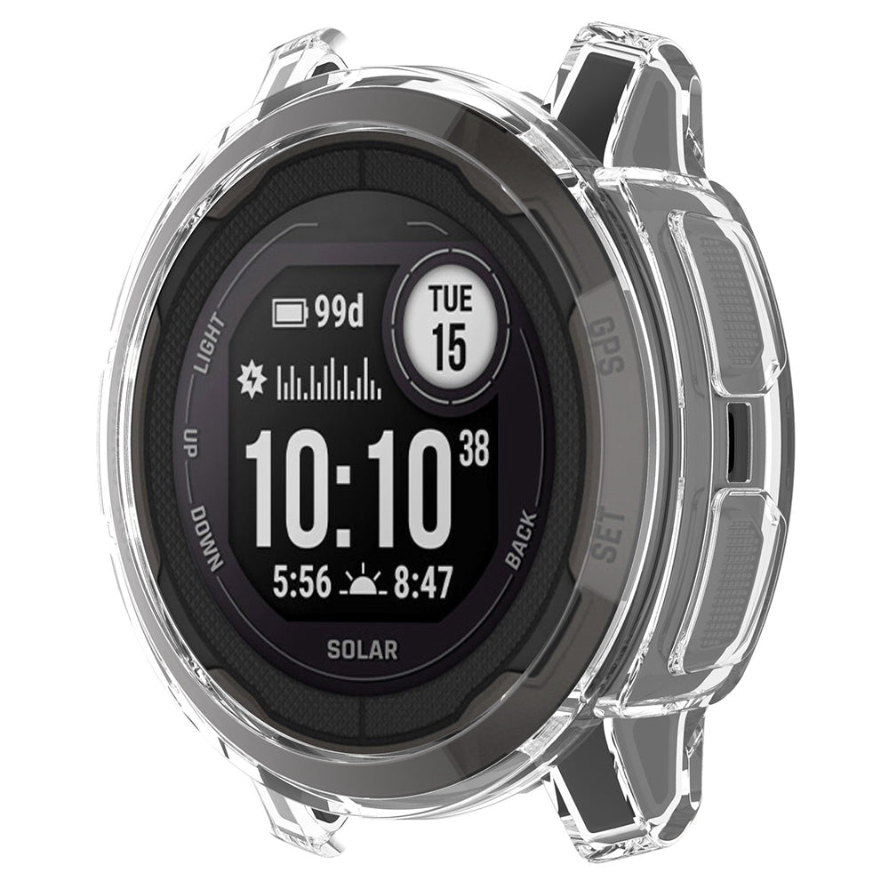 For Garmin Instinct 2 Transparent Soft TPU Protective Case Anti-drop Watch Cover