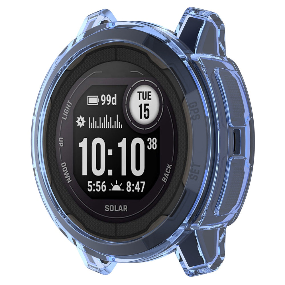 For Garmin Instinct 2 Transparent Soft TPU Protective Case Anti-drop Watch Cover