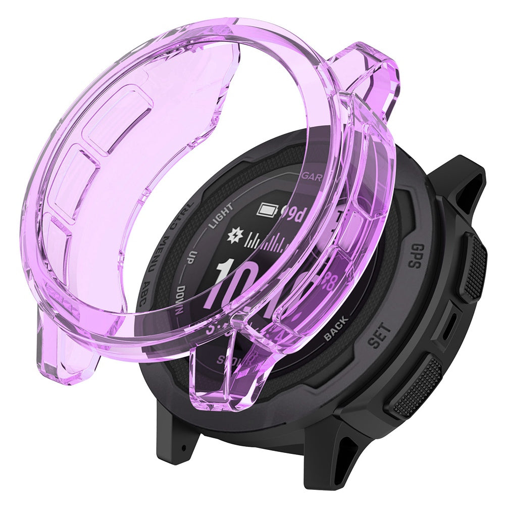 For Garmin Instinct 2 Transparent Soft TPU Protective Case Anti-drop Watch Cover