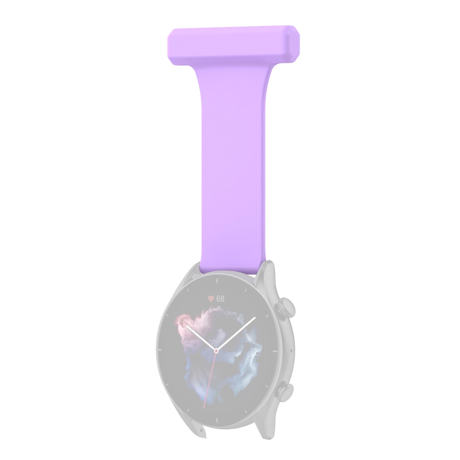For Huawei Watch GT Runner/Samsung Galaxy Watch3 45mm Pin Style 22mm Doctor Nurse Watch Silicone Strap Hanging Buckle