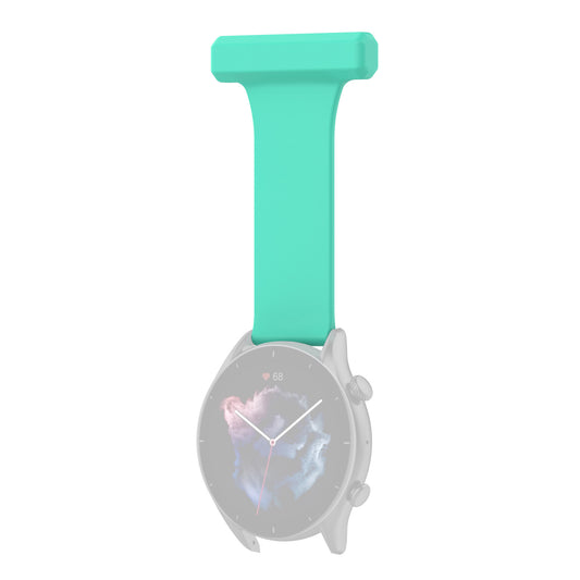 For Huawei Watch GT Runner/Samsung Galaxy Watch3 45mm Pin Style 22mm Doctor Nurse Watch Silicone Strap Hanging Buckle