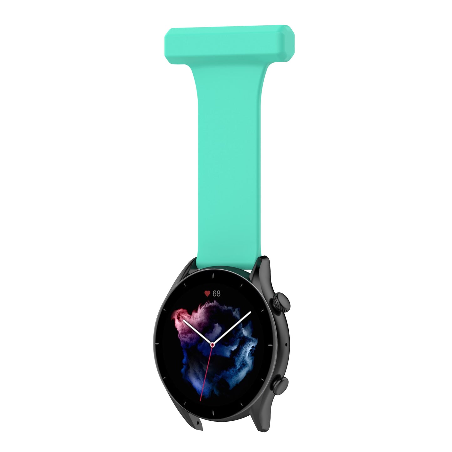 For Huawei Watch GT Runner/Samsung Galaxy Watch3 45mm Pin Style 22mm Doctor Nurse Watch Silicone Strap Hanging Buckle