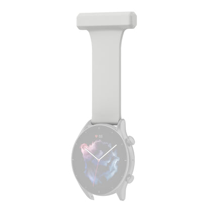 For Huawei Watch GT Runner/Samsung Galaxy Watch3 45mm Pin Style 22mm Doctor Nurse Watch Silicone Strap Hanging Buckle