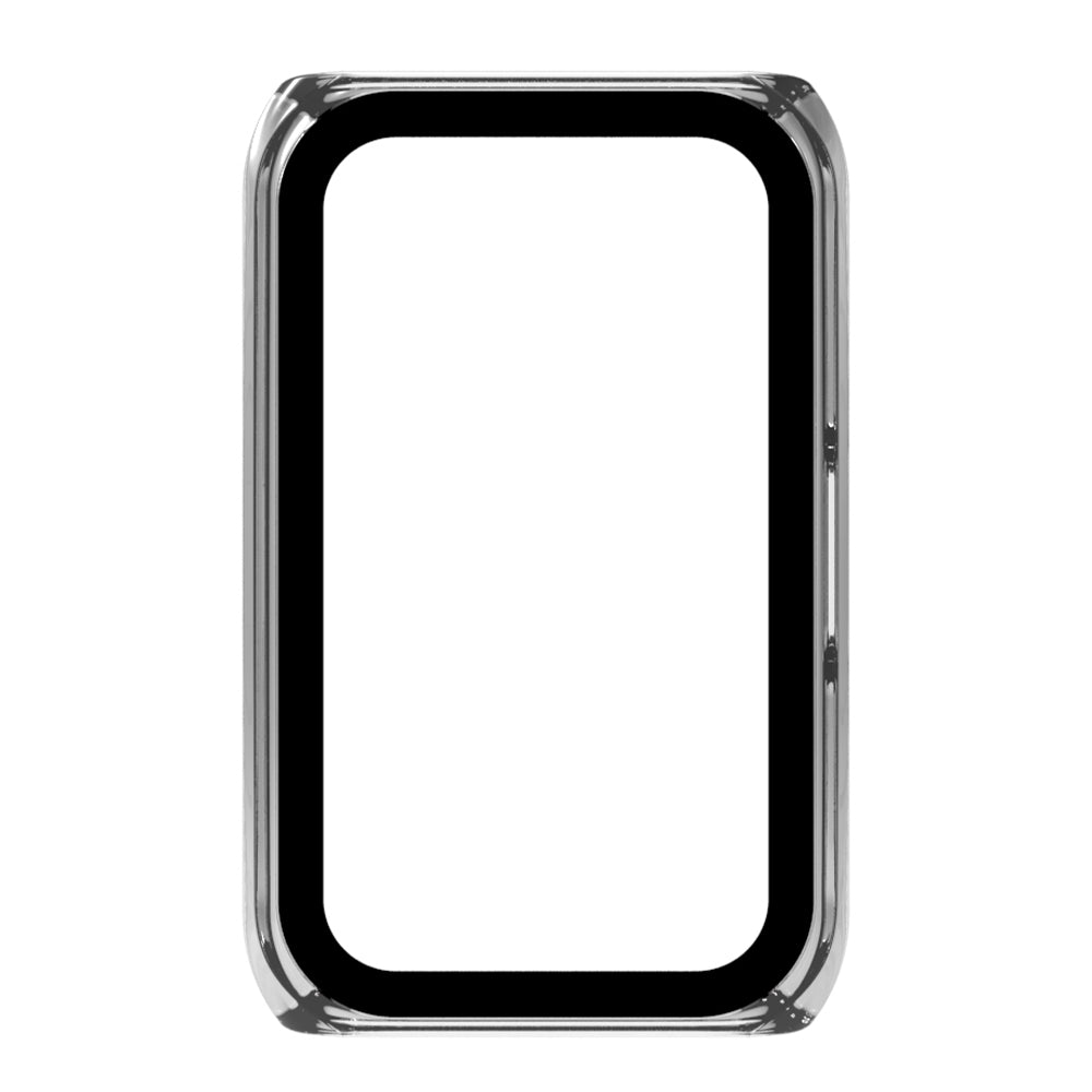 For Huawei Band 6/Band 6 Pro/Honor Band 6 Shockproof Anti-fall Smart Watch PC Protective Case with Tempered Glass Screen Protector