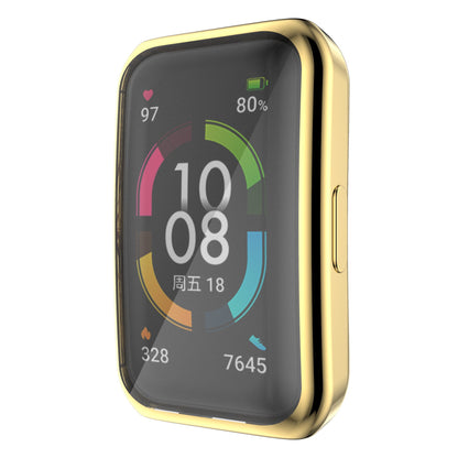 For Huawei Band 6/Band 6 Pro/Band 7/Honor 6 Anti-fall Shockproof Electroplating Transparent Watch Case