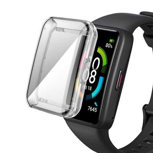 For Huawei Band 6/Band 6 Pro/Band 7/Honor 6 Drop-proof Electroplating Transparent Watch Case