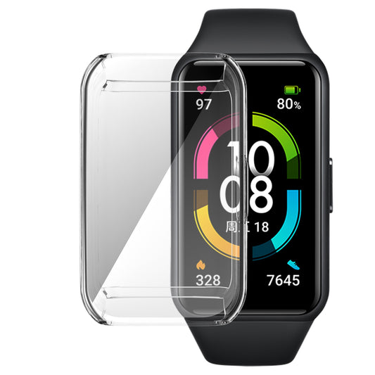 For Huawei Band 6/Band 6 Pro/Band 7/Honor 6 Drop-proof Electroplating Transparent Watch Case