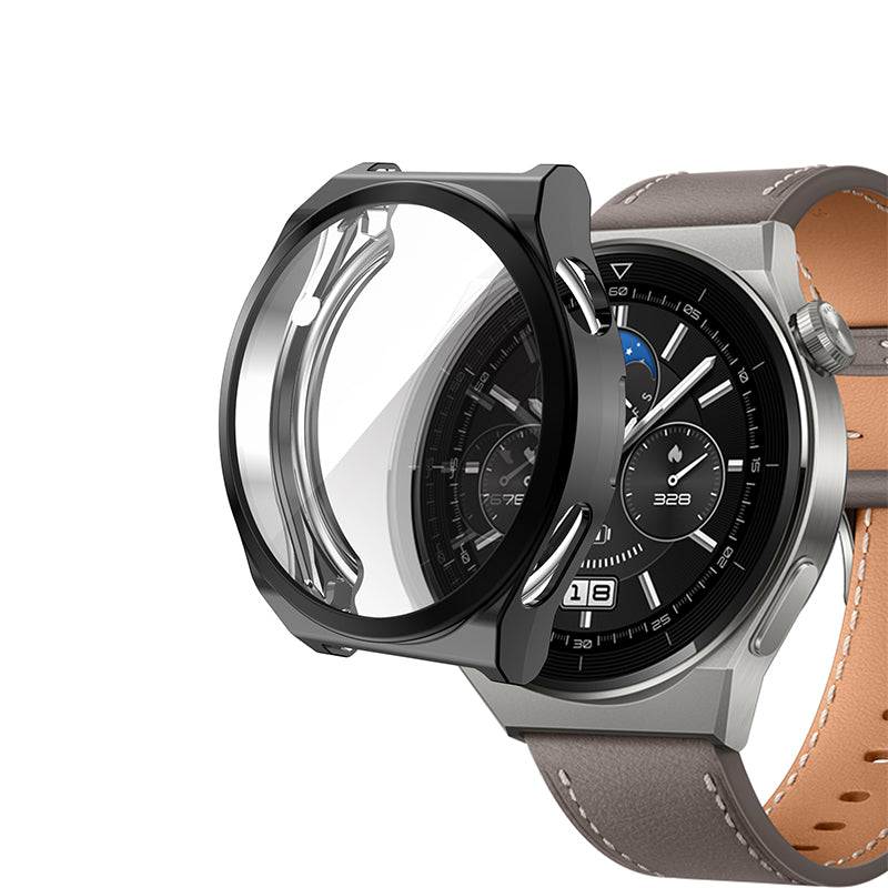 For Huawei Watch GT 3 Pro 46mm Soft TPU Shockproof Protective Case All-Around Anti-Scratch Screen Protector Cover