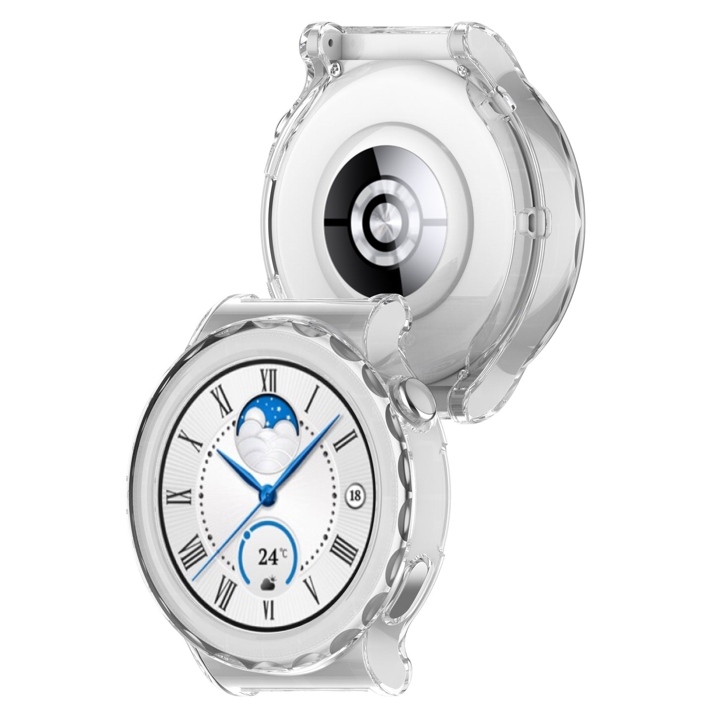 For Huawei Watch GT 3 Pro 46mm Hollow Out Smart Watch Case Half Coverage Watch Cover