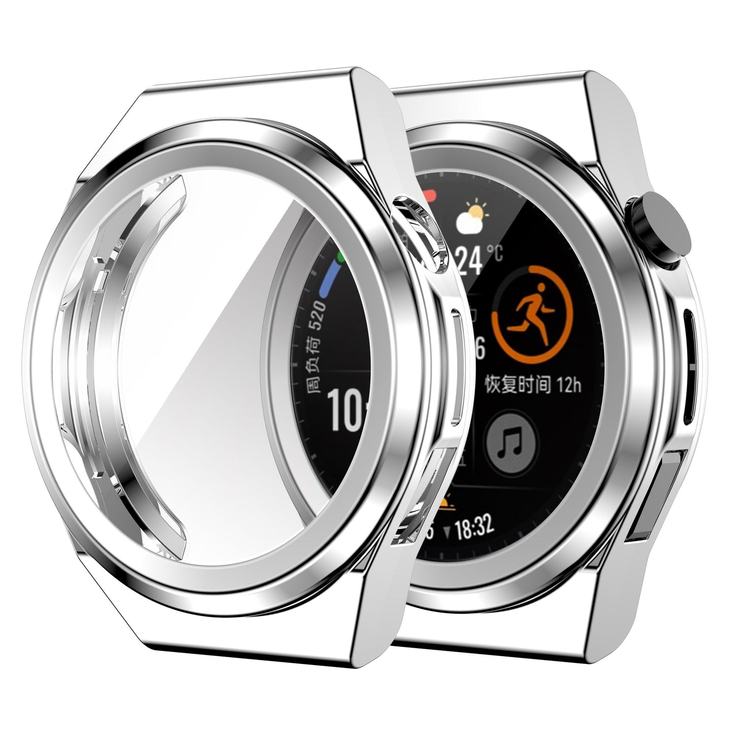 For Huawei Watch GT Runner All-inclusive Shell Cover Soft TPU Anti-Scratch Electroplating Case