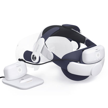 BOBOVR M2 Plus-2 For Oculus Quest 2 VR Glasses Replacement Head Strap with 2 5200mAh Magnetic Battery Pack and Charging Station