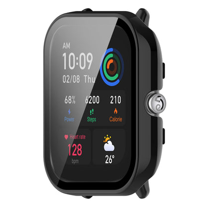 For Huami Amazfit GTS 4 Mini Hard PC Anti-dust Watch Case Cover with HD Anti-wear Tempered Glass Film