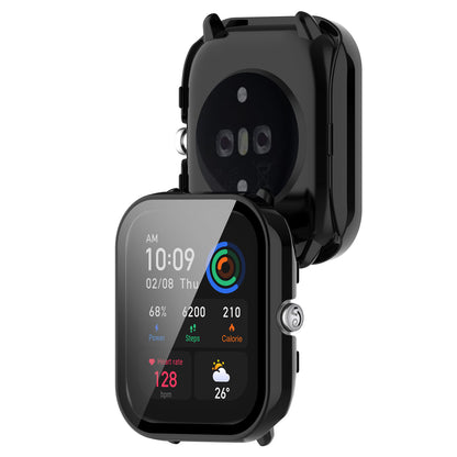 For Huami Amazfit GTS 4 Mini Hard PC Anti-dust Watch Case Cover with HD Anti-wear Tempered Glass Film