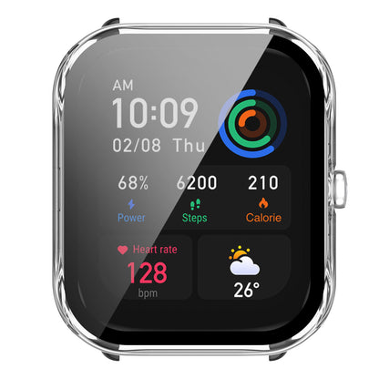For Huami Amazfit GTS 4 Mini Hard PC Anti-dust Watch Case Cover with HD Anti-wear Tempered Glass Film