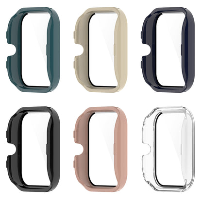 For Huami Amazfit GTS 4 Mini Hard PC Case with Tempered Glass Screen Protector Scratch Resistant Overall Protective Cover