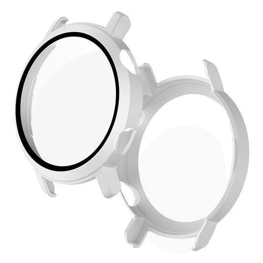 For Huawei Watch GT 2 42mm Electroplated PC Case with Tempered Glass Screen Protector Full Coverage Shockproof Clear Watch Cover