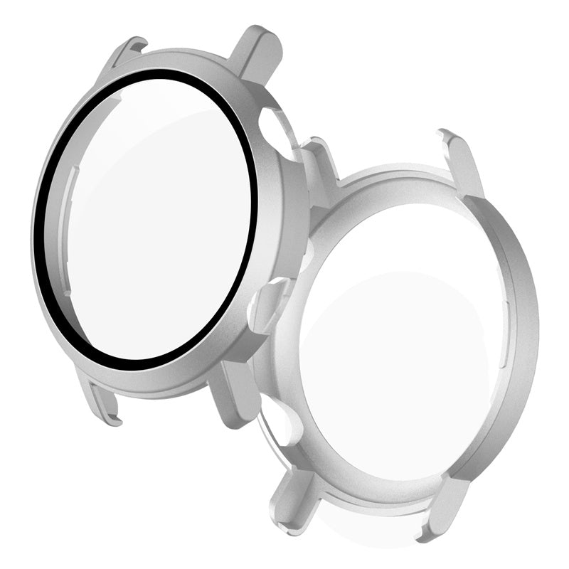 For Huawei Watch GT 2 42mm Electroplated PC Case with Tempered Glass Screen Protector Full Coverage Shockproof Clear Watch Cover