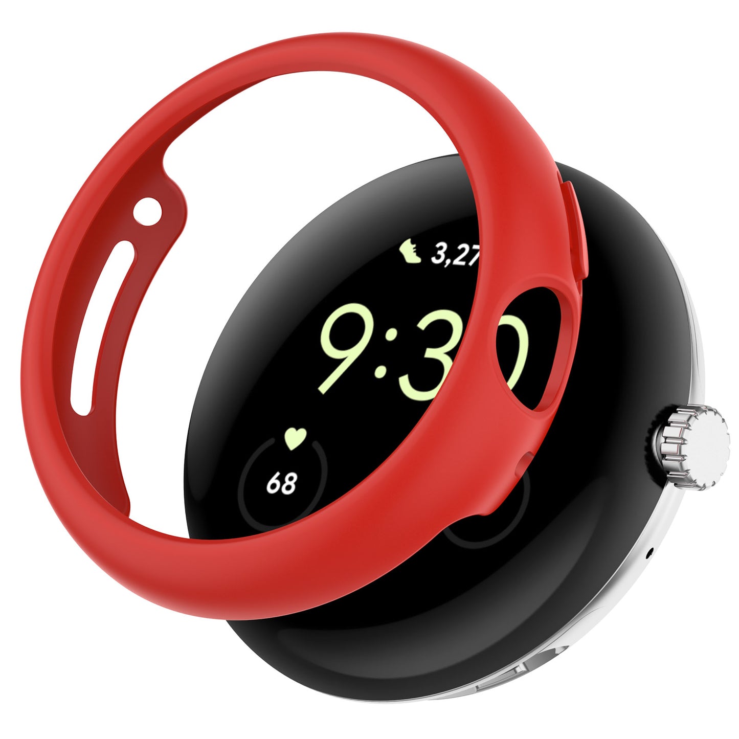 For Google Pixel Watch Half Cover Hard PC Watch Case Anti-scratch Hollow Protective Cover Frame