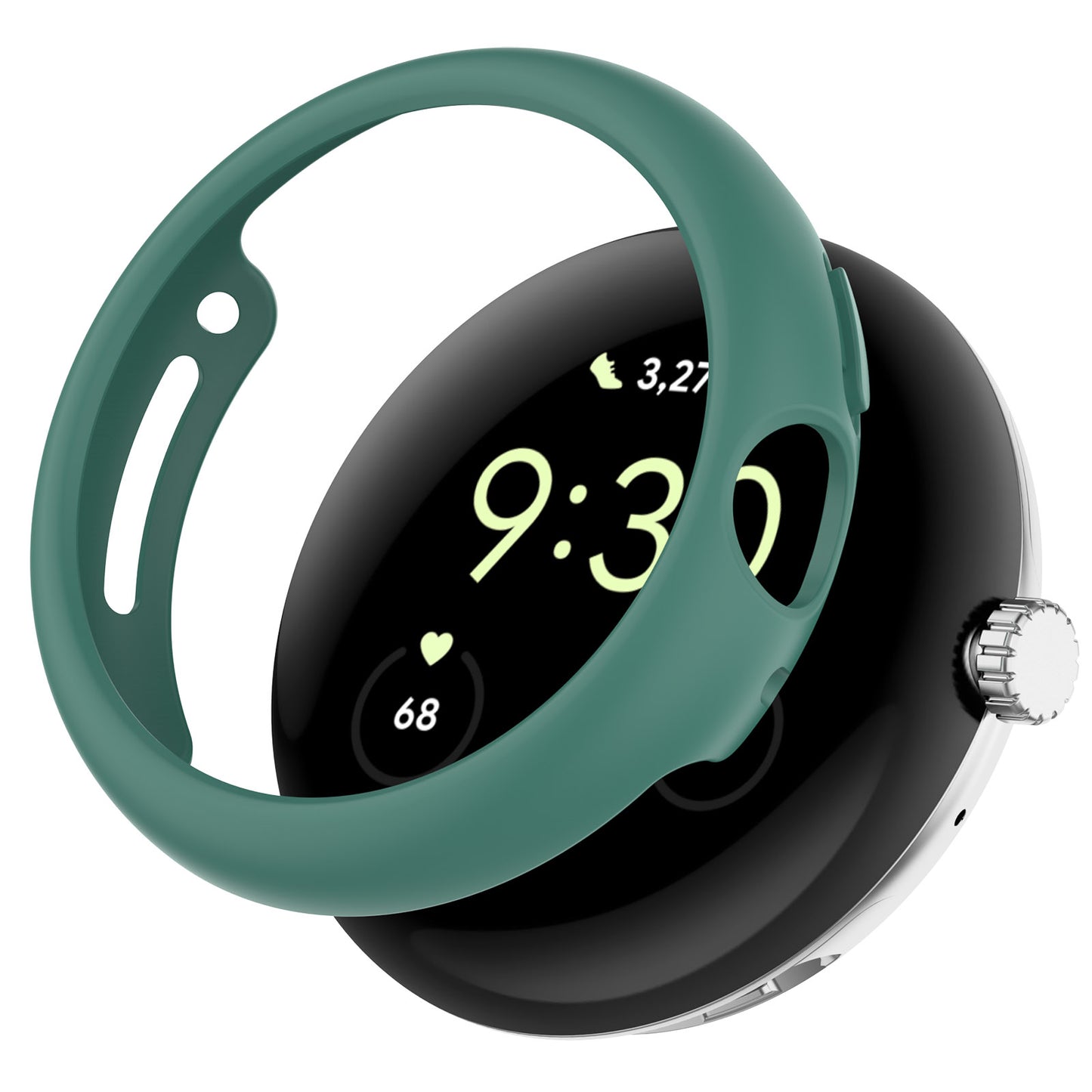 For Google Pixel Watch Half Cover Hard PC Watch Case Anti-scratch Hollow Protective Cover Frame
