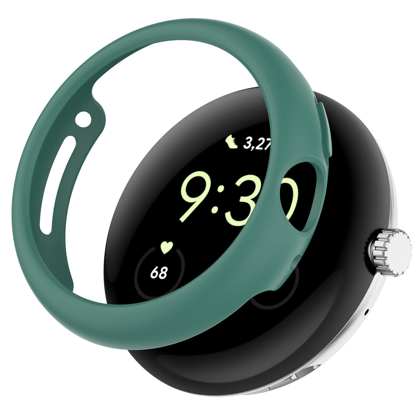 For Google Pixel Watch Half Cover Hard PC Watch Case Anti-scratch Hollow Protective Cover Frame