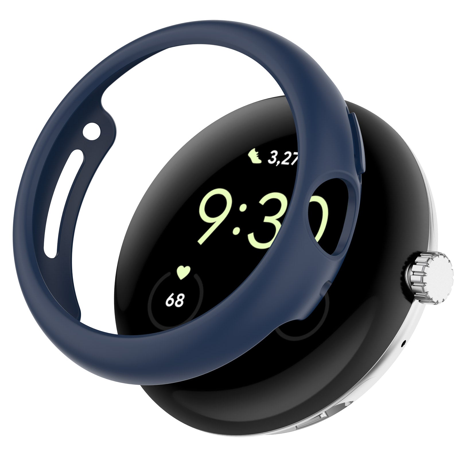 For Google Pixel Watch Half Cover Hard PC Watch Case Anti-scratch Hollow Protective Cover Frame