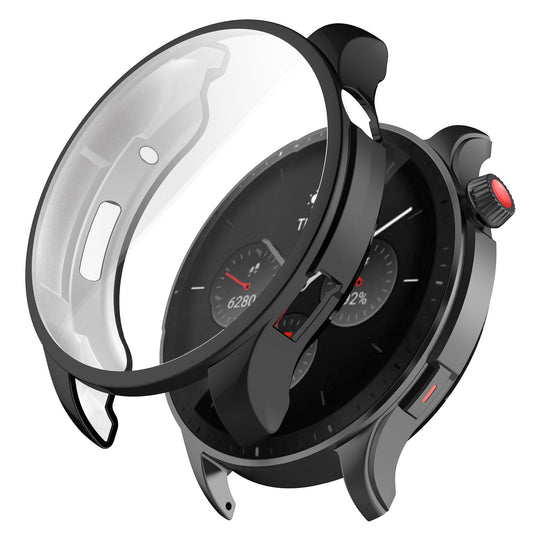 For Huami Amazfit GTR 4 46mm All-inclusive Watch Protective Cover Soft TPU Scratch Resistant Electroplating Case