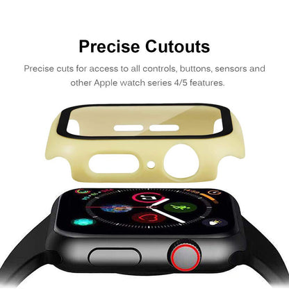 2-in-1 Frame PC + Tempered Glass Protector Watch Case for Apple Watch Series 3/2/1 42mm