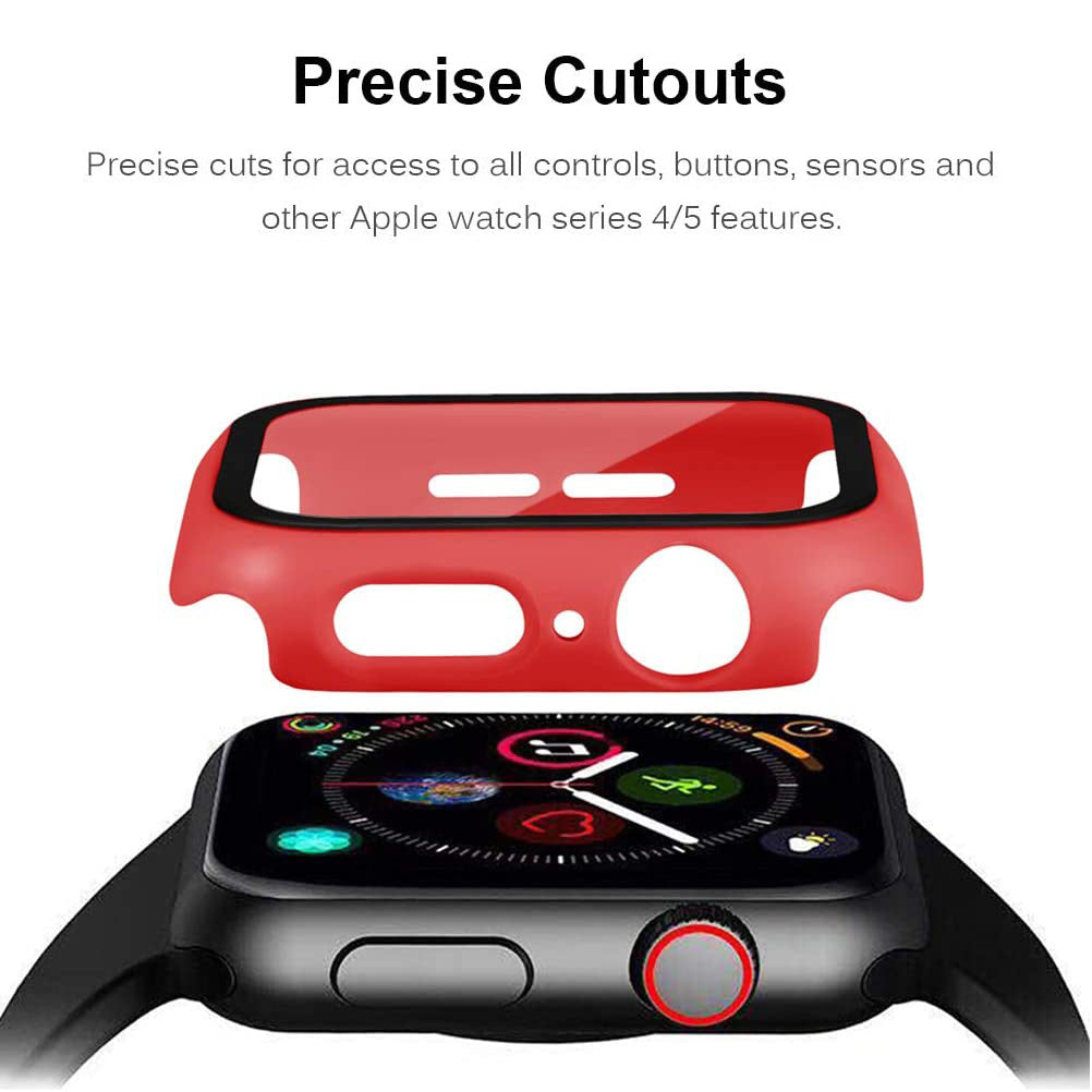 2-in-1 Frame PC + Tempered Glass Protector Watch Case for Apple Watch Series 3/2/1 42mm