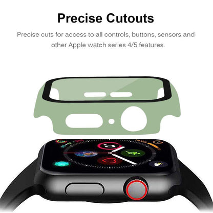 2-in-1 Frame PC + Tempered Glass Protector Watch Case for Apple Watch Series 3/2/1 42mm