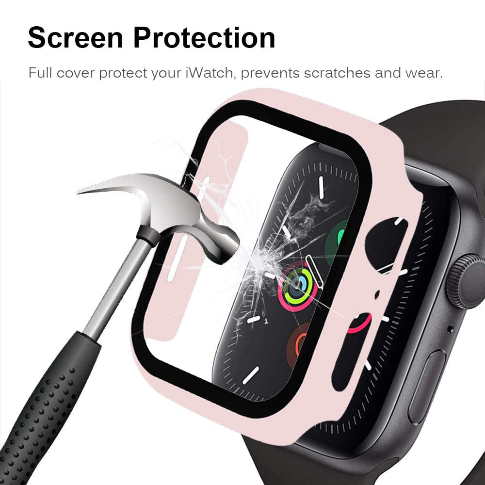 2-in-1 Frame PC + Tempered Glass Protector Watch Case for Apple Watch Series 3/2/1 42mm