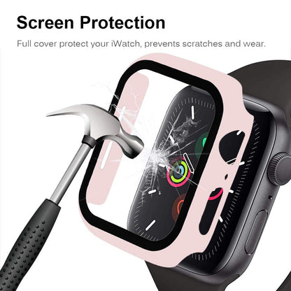 2-in-1 Frame PC + Tempered Glass Protector Watch Case for Apple Watch Series 3/2/1 42mm