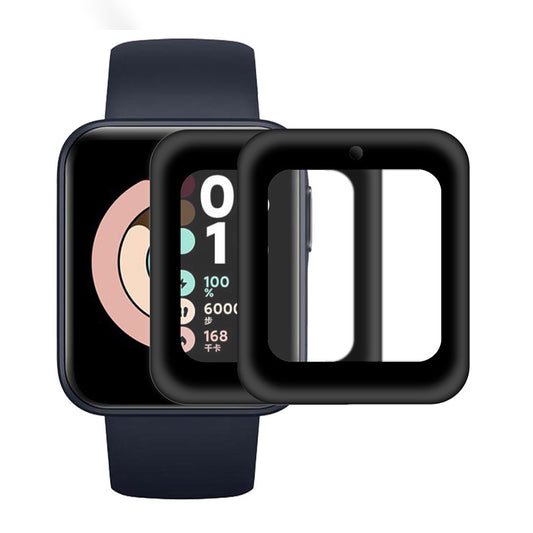 ENKAY HAT PRINCE 2Pcs Complete Covering Ultra Clear 3D Curved Soft PC Edge + PMMA Screen Protector Films for Xiaomi Redmi Watch