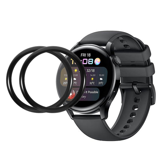 2PCS/Pack Well-Protected PMMA Full Screen Protector Guard Films for Huawei Watch 3