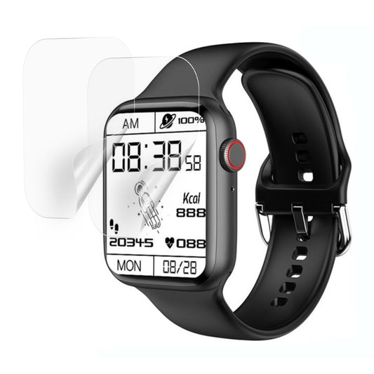 2Pcs / Set Anti-scratch Full Coverage Soft TPU Watch Screen Protective Film Protector for Apple Watch Series 7 45mm / Series 8 45mm