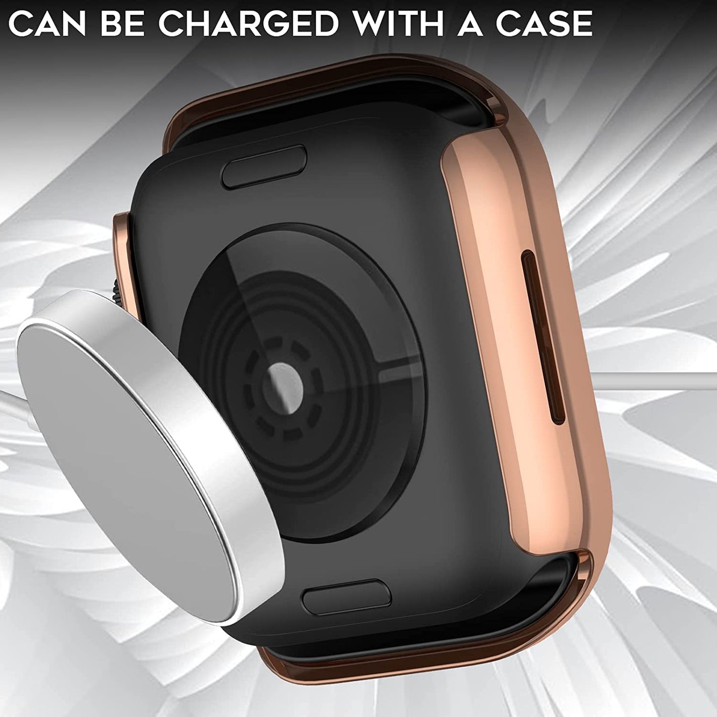 Rhinestone Decor Scratch-resistant PC Watch Case Frame Edge Cover for Apple Watch Series 7 45mm / Series 8 45mm