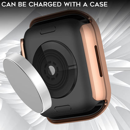 Rhinestone Decor Scratch-resistant PC Watch Case Frame Edge Cover for Apple Watch Series 7 45mm / Series 8 45mm