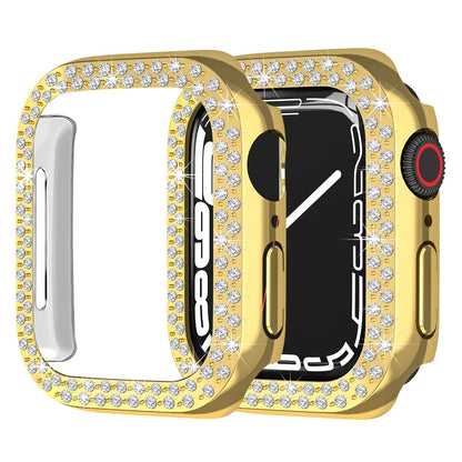 Rhinestone Decor Scratch-resistant PC Watch Case Frame Edge Cover for Apple Watch Series 7 45mm / Series 8 45mm