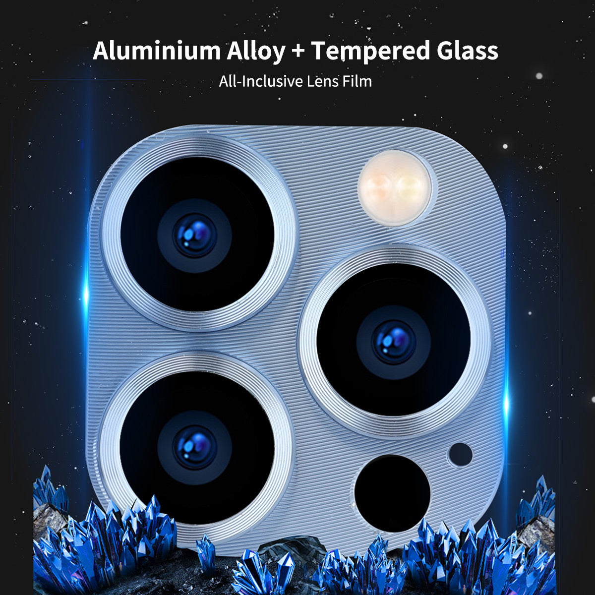 ENKAY HAT PRINCE Camera Lens Protector for iPhone 13 Pro / 13 Pro Max, High Transparency Aluminium Alloy + Tempered Glass Camera Cover Screen Protector